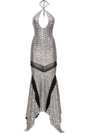 The Attico Vestido Largo Con Lentejuelas