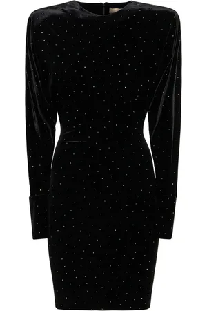 ALEXANDRE VAUTHIER Vestido De Terciopelo Con Glitter