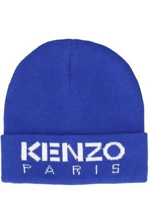 Kenzo Gorro Beanie De Algodón Y Lana Con Logo