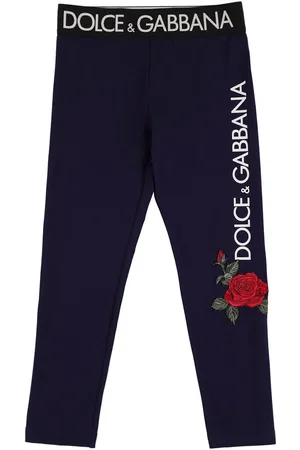 Dolce & Gabbana Leggings De Algodón Con Logo