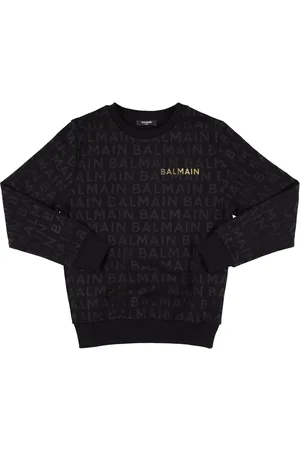 Balmain Sudadera De Algodón Orgánico Estampada