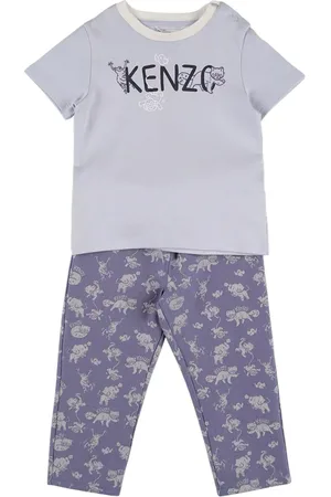 Kenzo Camiseta Y Pantalones De Algodón Con Logo