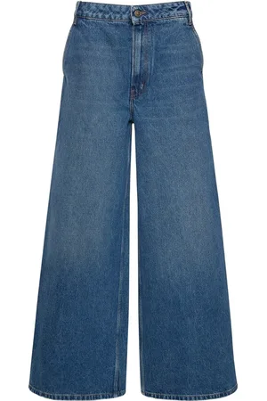 Gauchere Jeans Anchos De Denim Con Cintura Alta