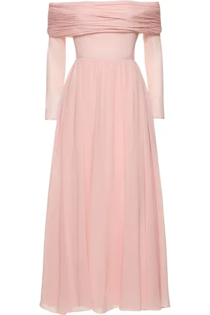 Giambattista Valli Vestido De Seda Georgette Hombros Descubiertos