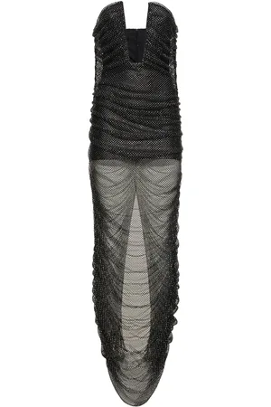 GIUSEPPE DI MORABITO Vestido Midi De Malla Bordada
