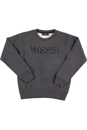 VERSACE Sudadera De Algodón Con Logo Bordado