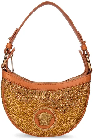 VERSACE Bolso Mini Hobo De Viscosa Y Seda