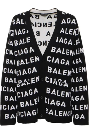 Balenciaga Suéter De Lana Con Logo Intarsia