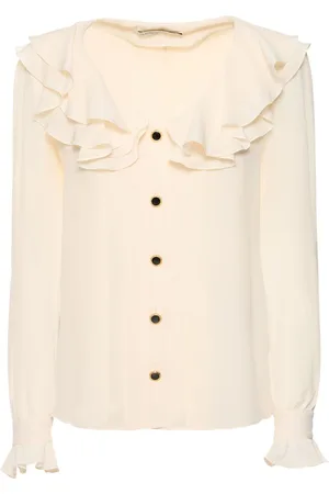 Alessandra Rich Camisa De Seda Crepé De China