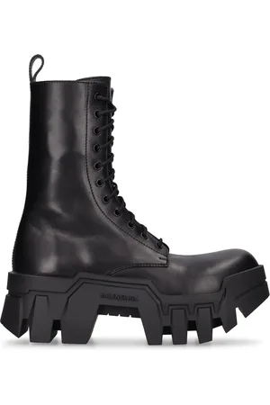 Balenciaga Botas De Piel Con Cordones 80mm