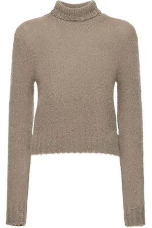 Ami Suéter De Alpaca Cepillada Cuello Alto