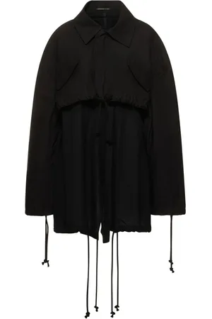 YOHJI YAMAMOTO Chaqueta Corta De Drill De Algodón