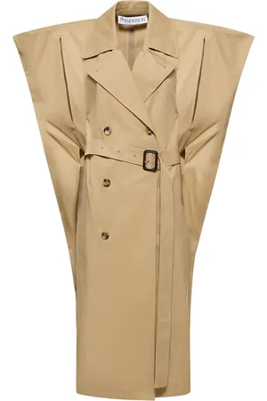 J.W.Anderson Abrigo Trench Midi De Algodón Sin Mangas