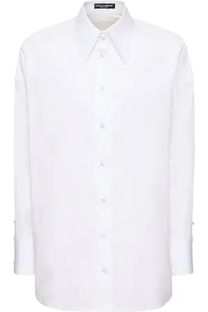 Dolce & Gabbana Camisa De Popelina De Algodón Stretch