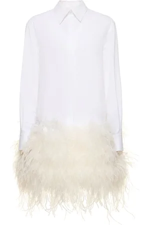 VALENTINO Vestido Camisero Corto De Popelina De Algodón