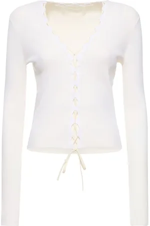 DION LEE Top Cárdigan De Punto De Algodón