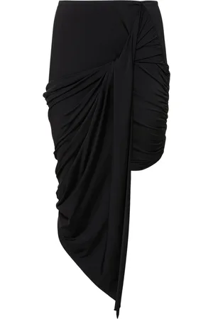 MUGLER Falda Midi De Jersey De Viscosa Drapeada