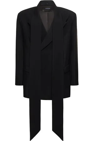 MUGLER Chaqueta Cruzada De Viscosa Y Lana