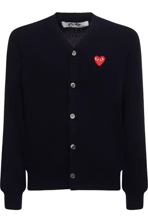 Comme des Garçons Cárdigan De Punto De Lana Con Logo