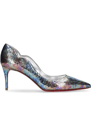 Christian Louboutin Zapatos De Tacón De Piel Metalizada 70mm