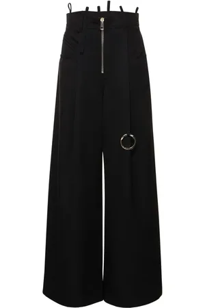 The Attico Pantalones Anchos De Gabardina