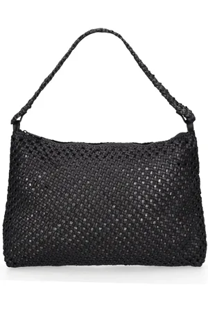 St Agni Bolso De Hombro Macramé De Piel Tejida