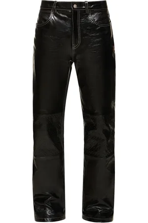 Marine Serre Pantalones Anchos De Piel