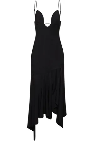 MUGLER Vestido Largo De Sarga