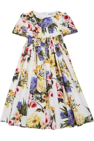 Dolce & Gabbana Vestido De Algodón Con Estampado Floral