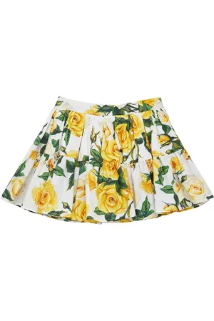 Dolce & Gabbana Falda De Algodón Con Estampado