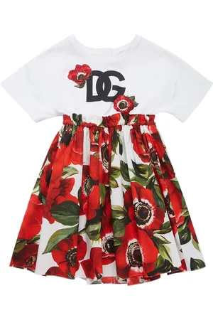 Dolce & Gabbana Vestido De Algodón Con Estampado