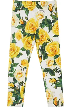 Dolce & Gabbana Leggings De Jersey De Algodón Estampado
