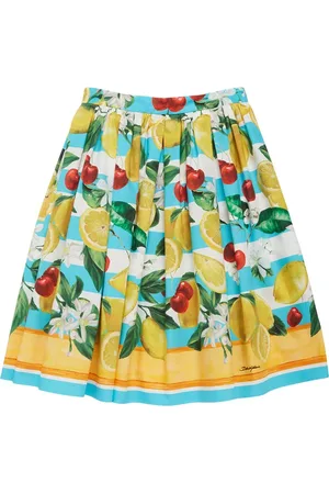 Dolce & Gabbana Falda De Algodón Estampado