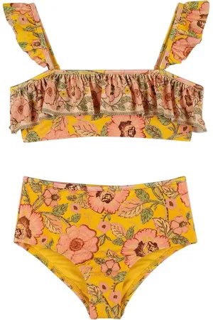 ZIMMERMANN Bikini De Lycra Con Volantes