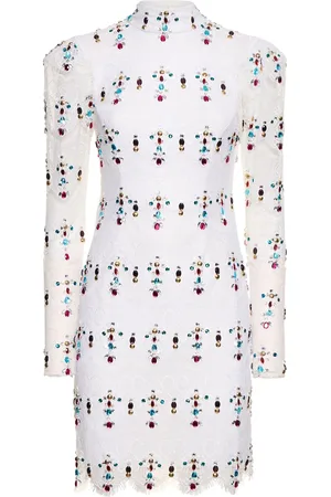 PATBO Vestido Corto De Encaje Con Decoraciones