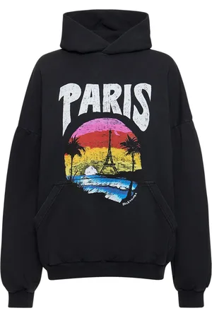 Balenciaga Sudadera De Algodón Con Capucha