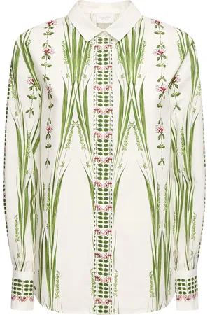 Giambattista Valli Blusa De Popelina De Algodón