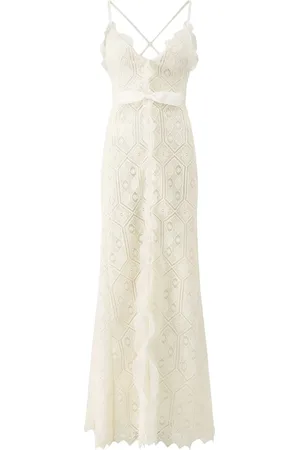 Giambattista Valli Vestido Maxi De Encaje Macramé Con Lazo