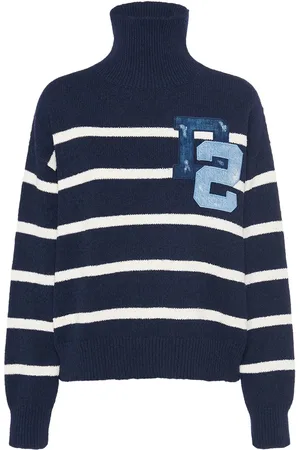 Dsquared2 Suéter De Algodón Bouclé Con Cuello Alto