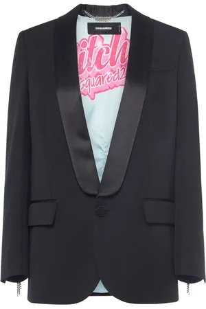 Dsquared2 Chaqueta De Lana Con Flecos De Cristales
