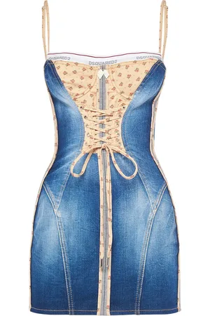 Dsquared2 Vestido Corto De Denim
