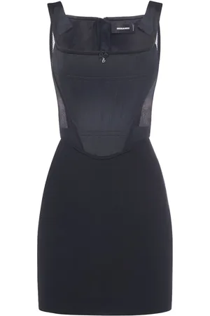 Dsquared2 Vestido Corto De Cady De Crepe