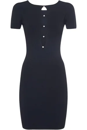 Dsquared2 Vestido Corto De Viscosa Con Perlas