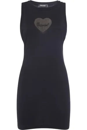 Dsquared2 Vestido Corto De Algodón Jersey