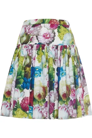 Dolce & Gabbana Minifalda Plisada De Popelina De Algodón