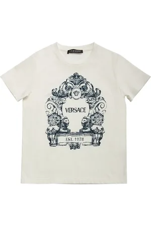 VERSACE Camiseta De Jersey De Algodón Con Logo