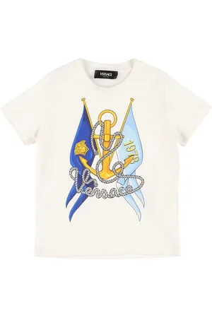 VERSACE Camiseta De Algodón Jersey Estampada