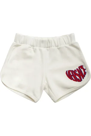 VERSACE Shorts De Jersey De Algodón Bordados