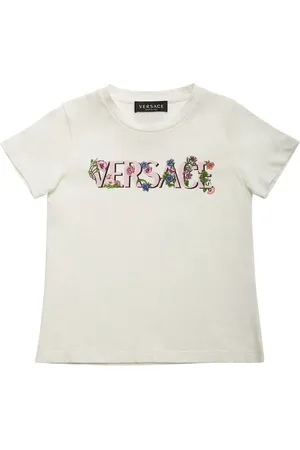 VERSACE Camiseta De Jersey De Algodón Con Logo