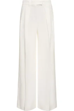 Brunello Cucinelli Pantalones Anchos De Sarga